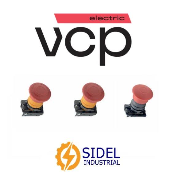 PARO DE EMERGENCIA, HVS-PE1-AA y ETIQUETA DE EMERGENCIA / VCP ELECTRIC (Girar para liberar)